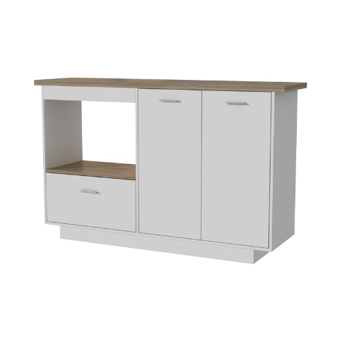 Kitchen Island With Drop-Leaf Countertop
